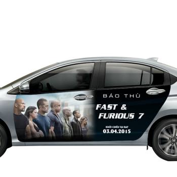 “Chất phát ngất” cùng quảng cáo trên xe hơi của “Fast&Furious 7”