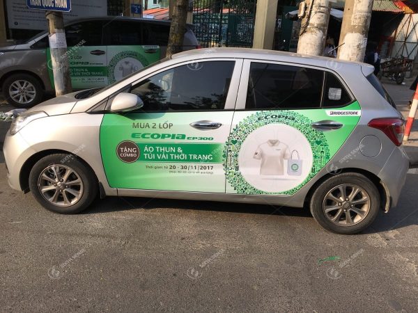 Lốp xe Bridgestone quảng cáo trên ô tô tại Hà Nội – TPHCM – Đà Nẵng