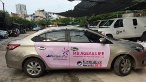 Bảo hiểm MB Ageas Life quảng cáo ô tô Grab tại Hà Nội - TPHCM
