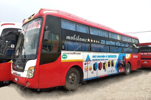 Quảng cáo trên xe khách tuyến Hà Nội – Sài Gòn TPHCM