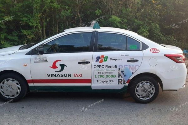 Quảng cáo taxi VinaSun truyền thông rộng rãi cho thương hiệu