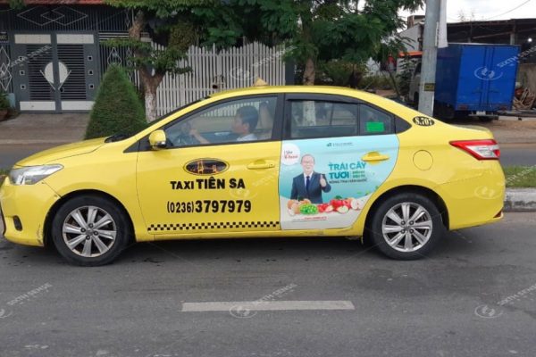 Quảng cáo trên taxi Tiên Sa - Mang thương hiệu đi xa