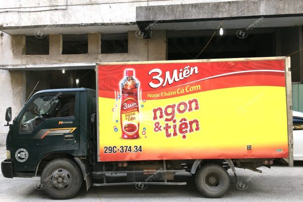 Quảng cáo trên xe tải Hà Nội