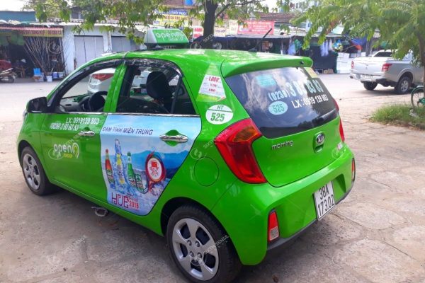 Quảng cáo trên taxi ở Hà Tĩnh đẩy mạnh nhận diện thương hiệu