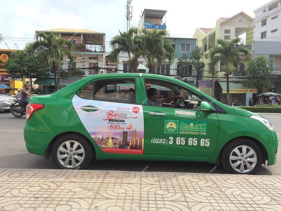 quảng cáo xe taxi ở Bắc Giang