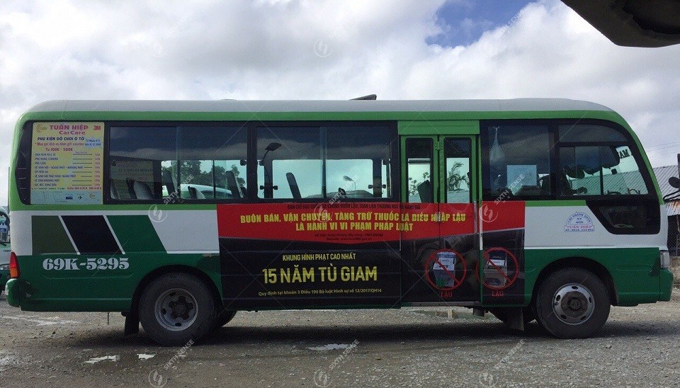quảng cáo xe buýt ở Cà Mau