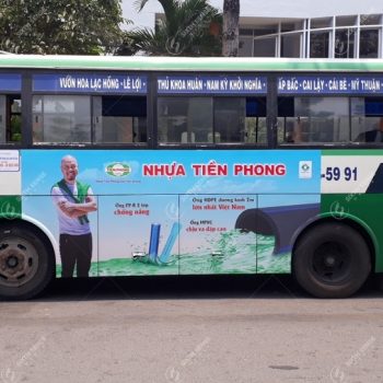 quảng cáo xe buýt ở Tiền Giang