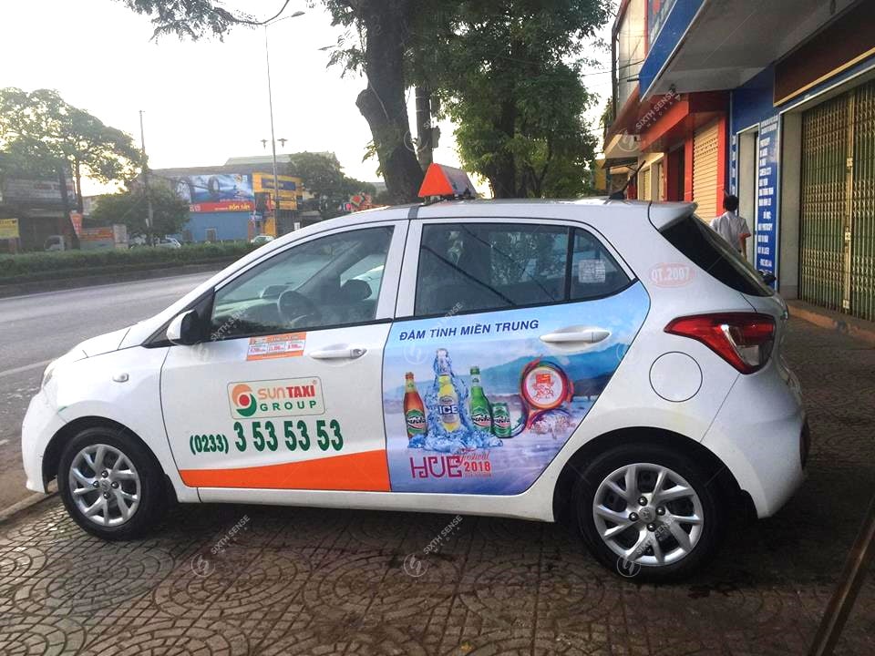 quảng cáo xe taxi ở Quảng Trị