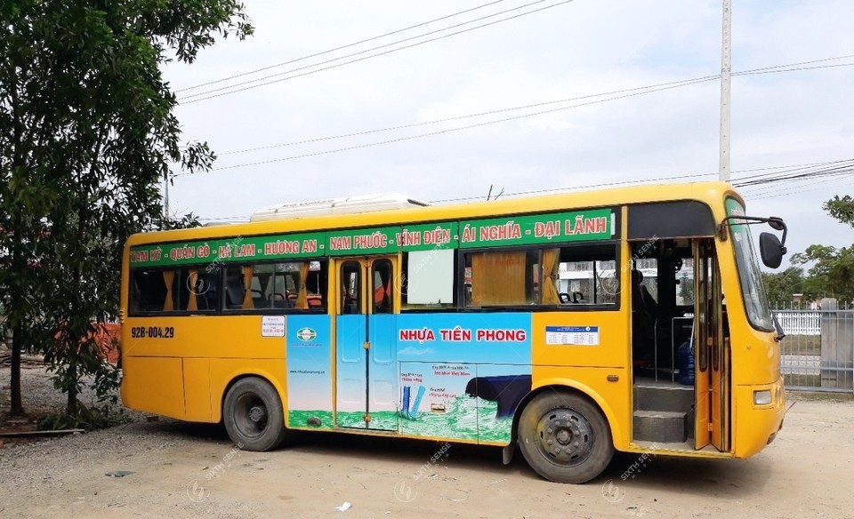 quảng cáo xe buýt ở Quảng Nam