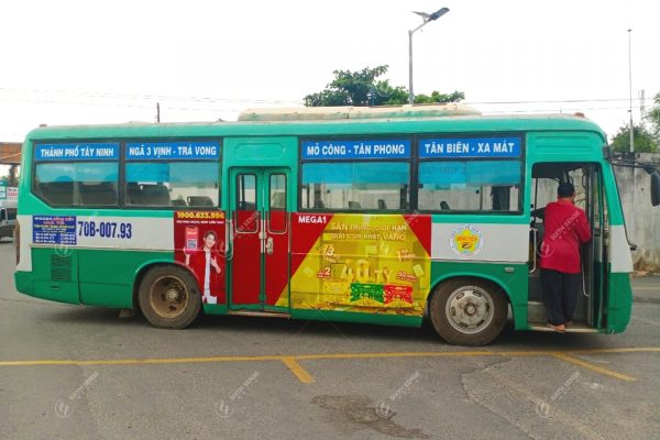 quảng cáo xe buýt ở Tây Ninh