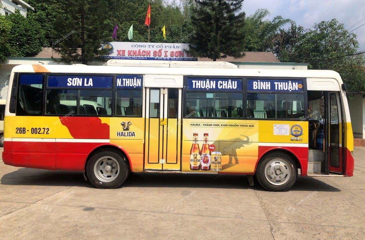 quảng cáo xe buýt ở sơn la
