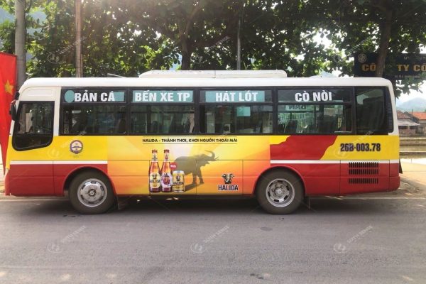 quảng cáo xe buýt ở sơn la