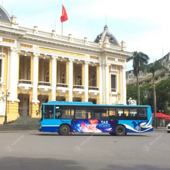 quảng cáo trên xe bus